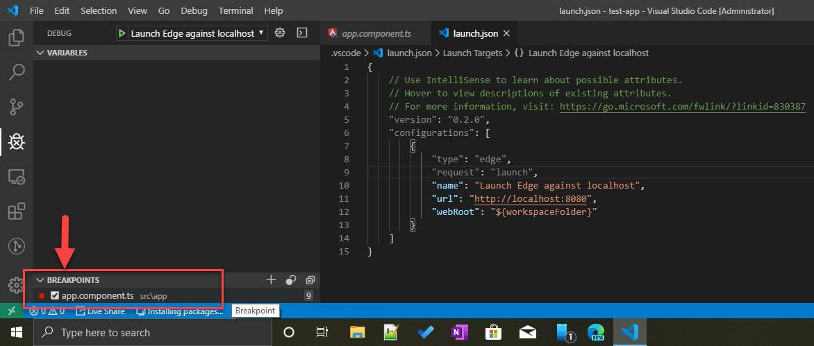 how to use visual studio code for angular 7