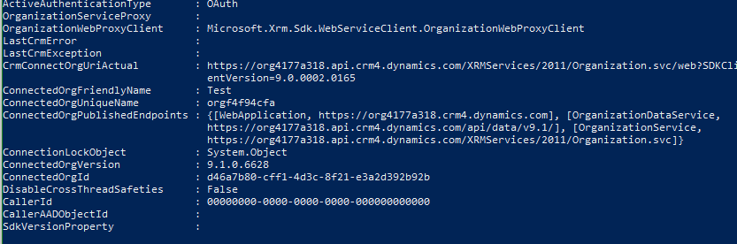 powershell successful login