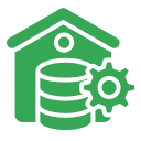 Snowflake Data Warehouse Consulting Icon Snowflake data warehouse consulting and analytics service icon