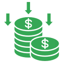 Snowflake Compute Cost Optimization Icon Green finance and database icon representing Snowflake compute cost optimization and FinOps visibility.