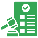Snowflake Data Governance Icon Green governance and compliance icon representing scalable Snowflake data governance and security management.