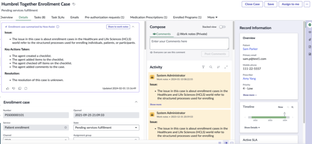 Uplift Agent Productivity by Summarizing Case Activity