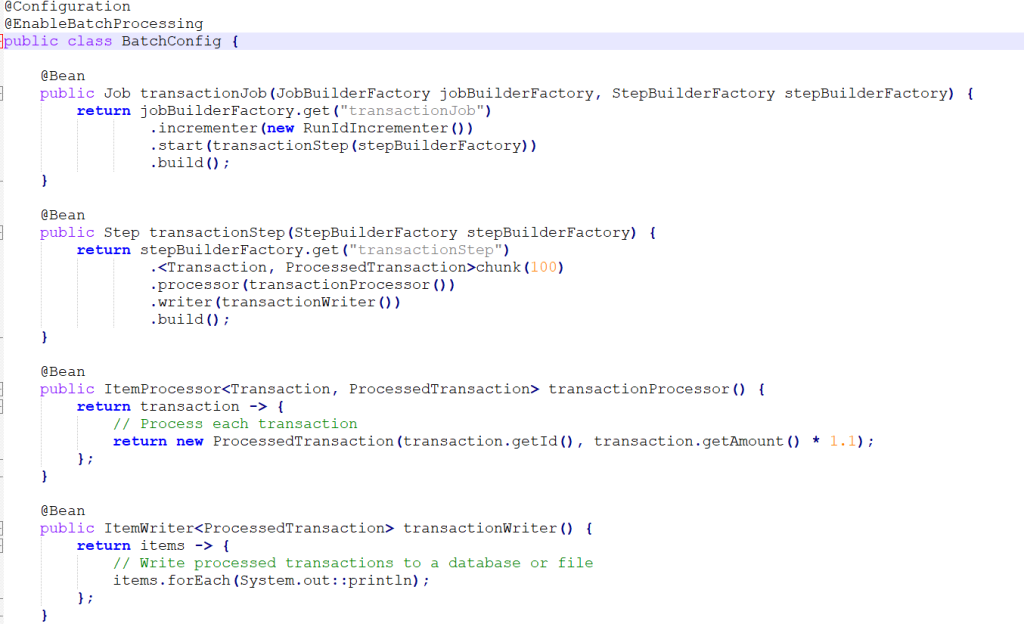 Batch Job Configuration