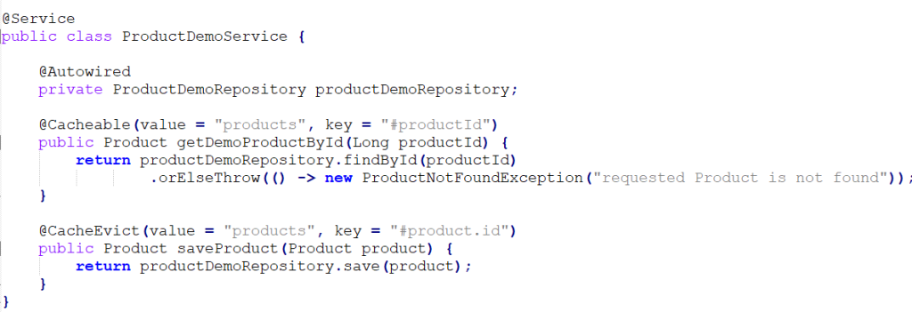 Create the ProductService to handle caching