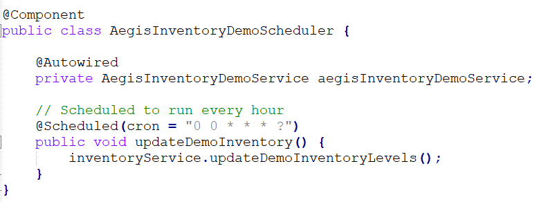 Implementing a Scheduler for Inventory Updates