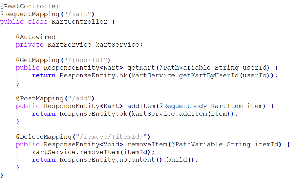 Implement Kart Management Endpoints