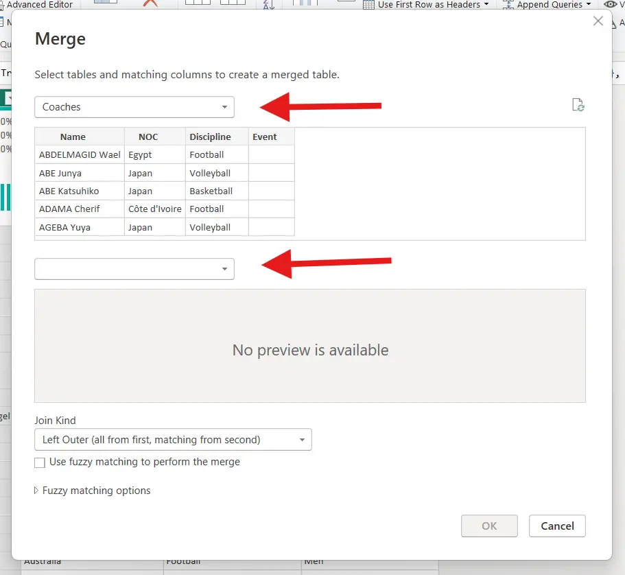 Merge 2nd table