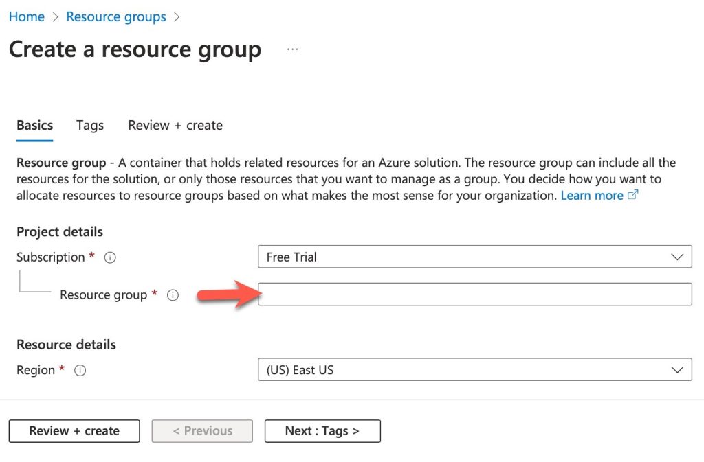 Create Resource Group