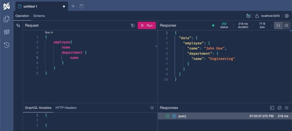 Execute GraphQL Query