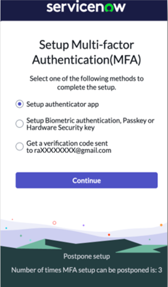 Setup Multi-factor Authentication