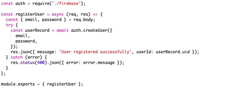 User Registration with Firebase