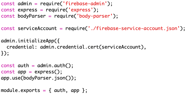 Initialize Firebase Admin