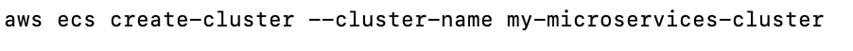 AWS ECS Create Cluster