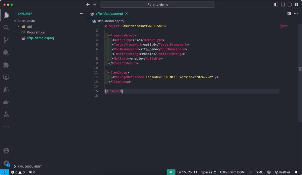 project in VS Code