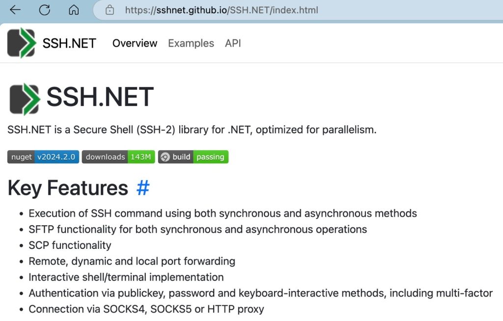 SSH.NET is a powerful library