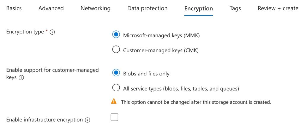 Encryption Tab