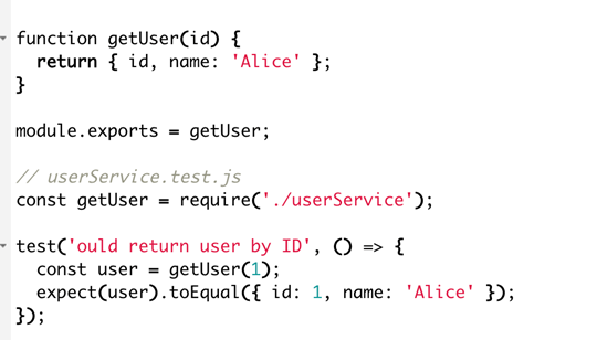 Jest Unit Test for Node.js