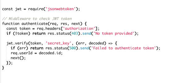 JWT Authentication in Express.js