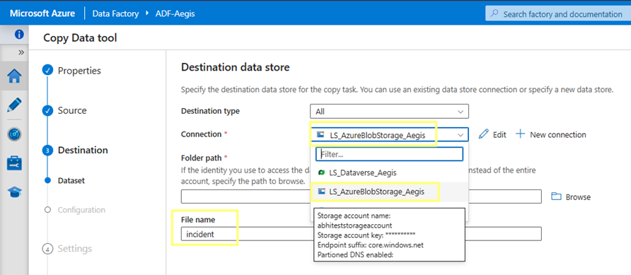 Destination Data Store