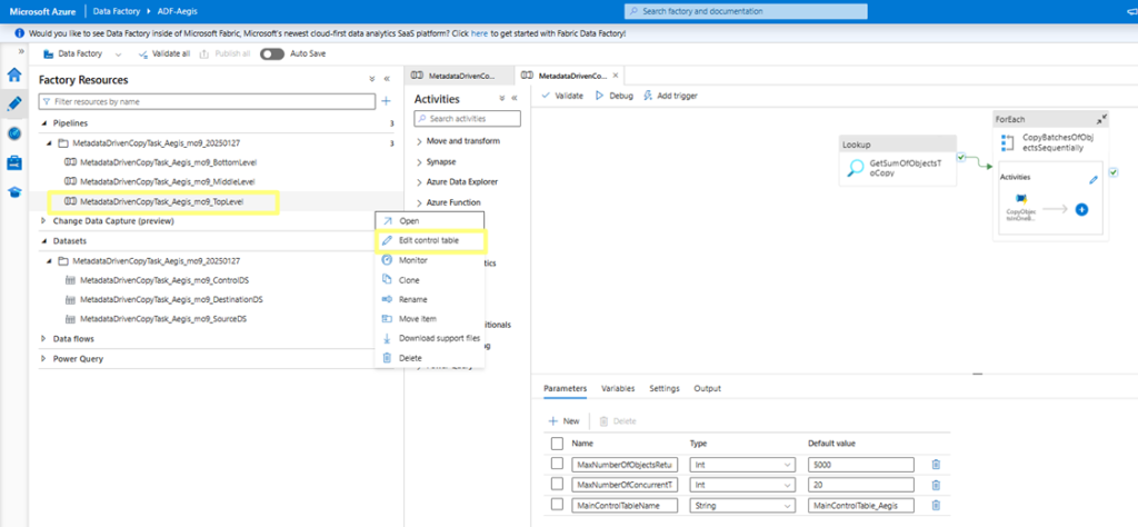 Setting up Configuration on Azure Portal