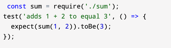 Create sum.test.js