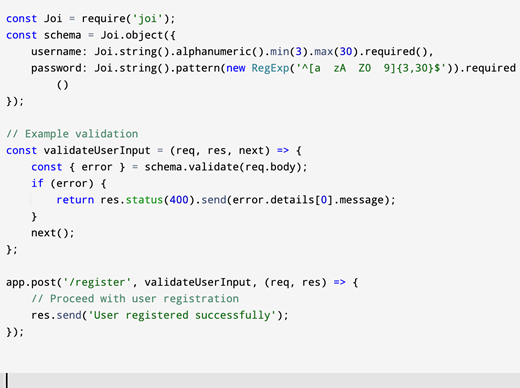 Input Validation with Joi