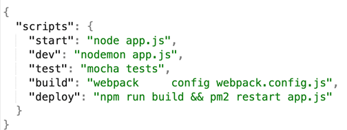 Common npm Scripts