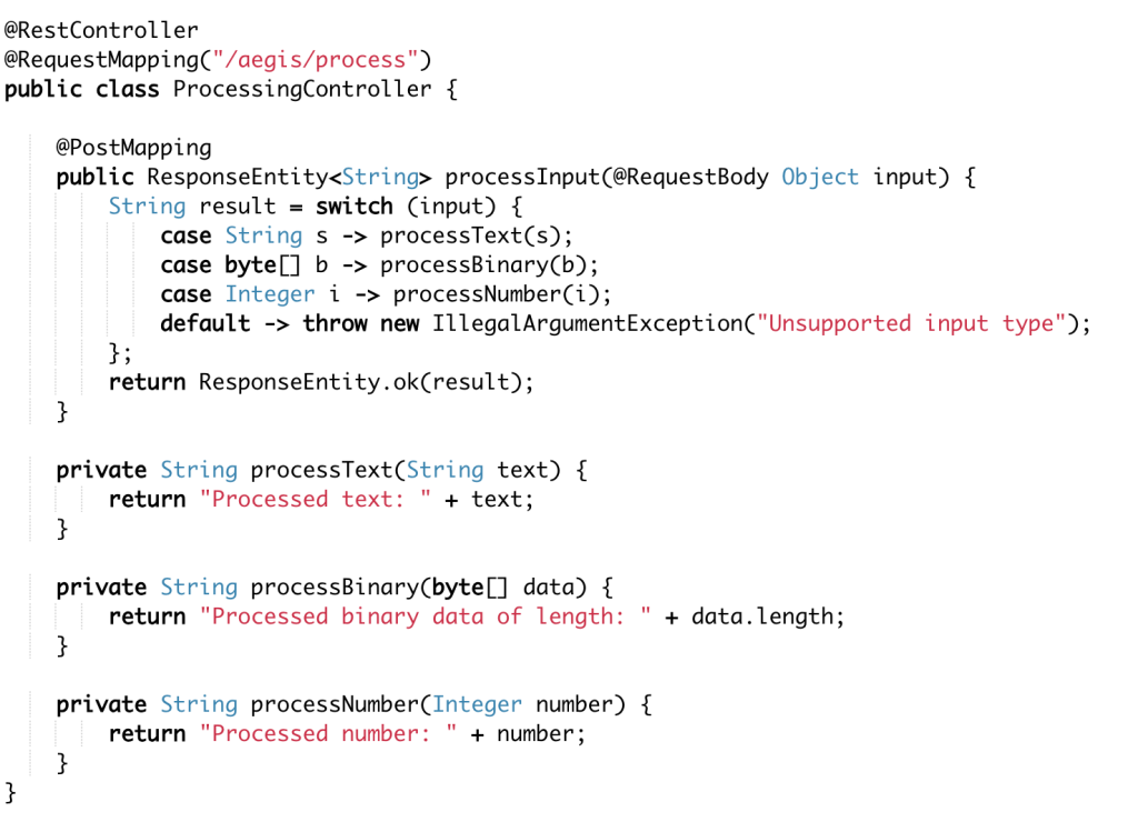 Dynamic Request Processing Based on Input Type